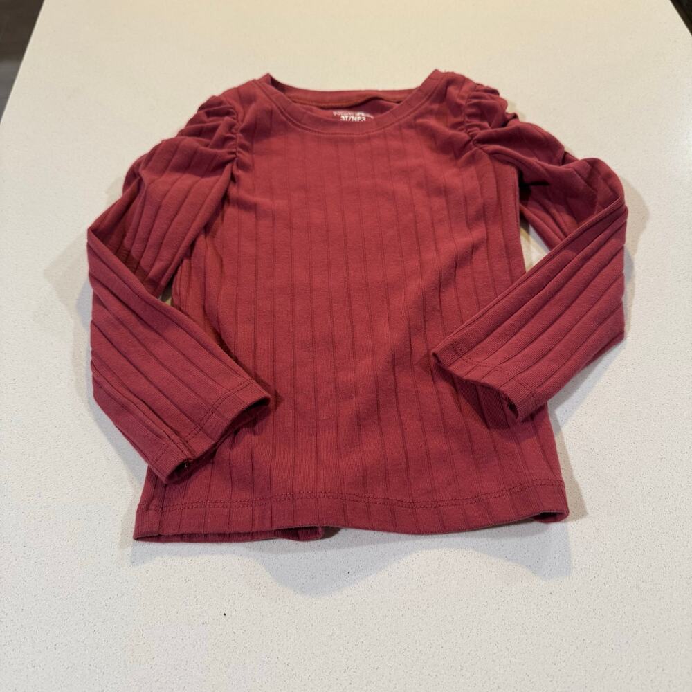 Garanimals Toddler Girl 3T Long Sleeve Maroon Shirt